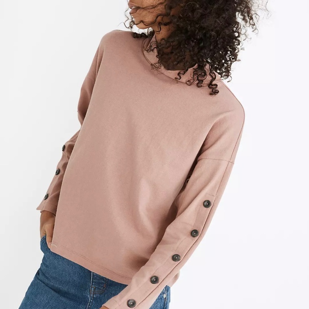 Madewell Button-Sleeve Turtleneck